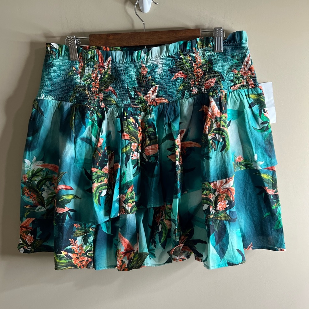 Inc international concepts tiered Tropical Floral Women's Skirt size xl
